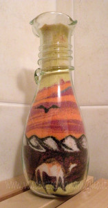 Ampolla di sabbia colorata